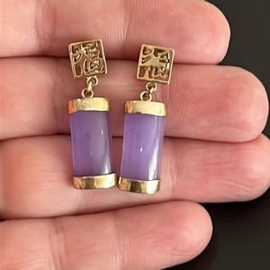 silver jade earrings 925